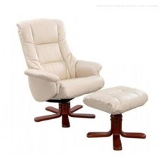 Genoa Chair & Stool - Cream/Cherry Base