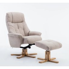 Corsica Chair & Footstool - Wheat