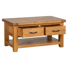 Oaken Coffee Table with 2 Drawers