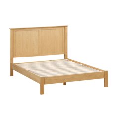 Portland Oak 4'6 Panel Bed