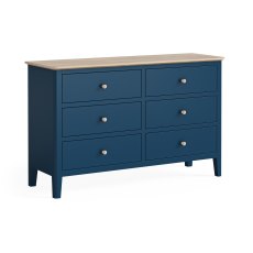 Oxford Painted 6 Drawer Chest (Blue)