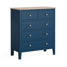 Oxford Painted 2 + 3 Chest of Drawers (Blue)