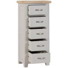 Milford Painted 5 Drawer Tall Chest