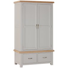 Milford Painted Gents Wardrobe with 2 Drawers