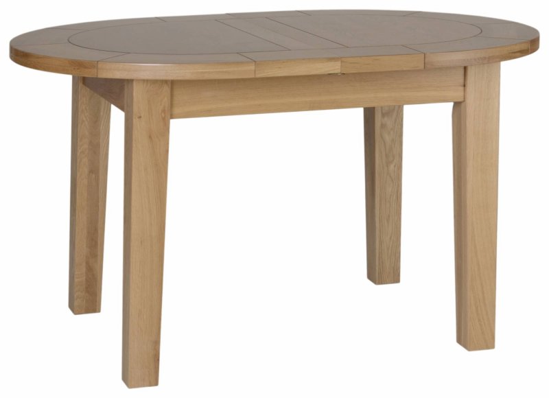 Lisbon Oak 132-165cm Small D-End Ext Table