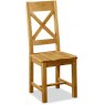 Countryside Cross Back Chair with Wooden Seat