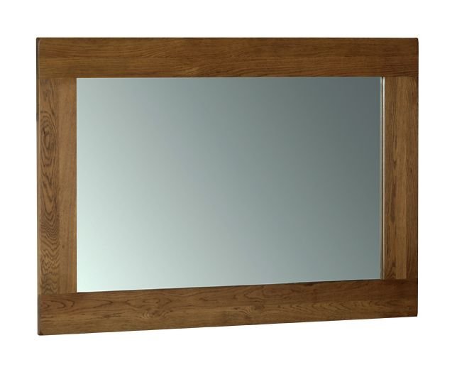 90 Wall Mirror Old Creamery Furniture, Rustic Oak Framed Mirror