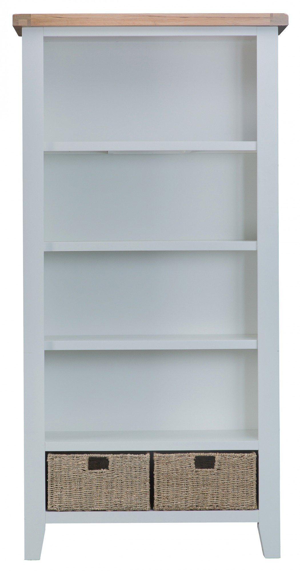 Newlyn Large Bookcase (Grey Finish) Old Creamery Furniture