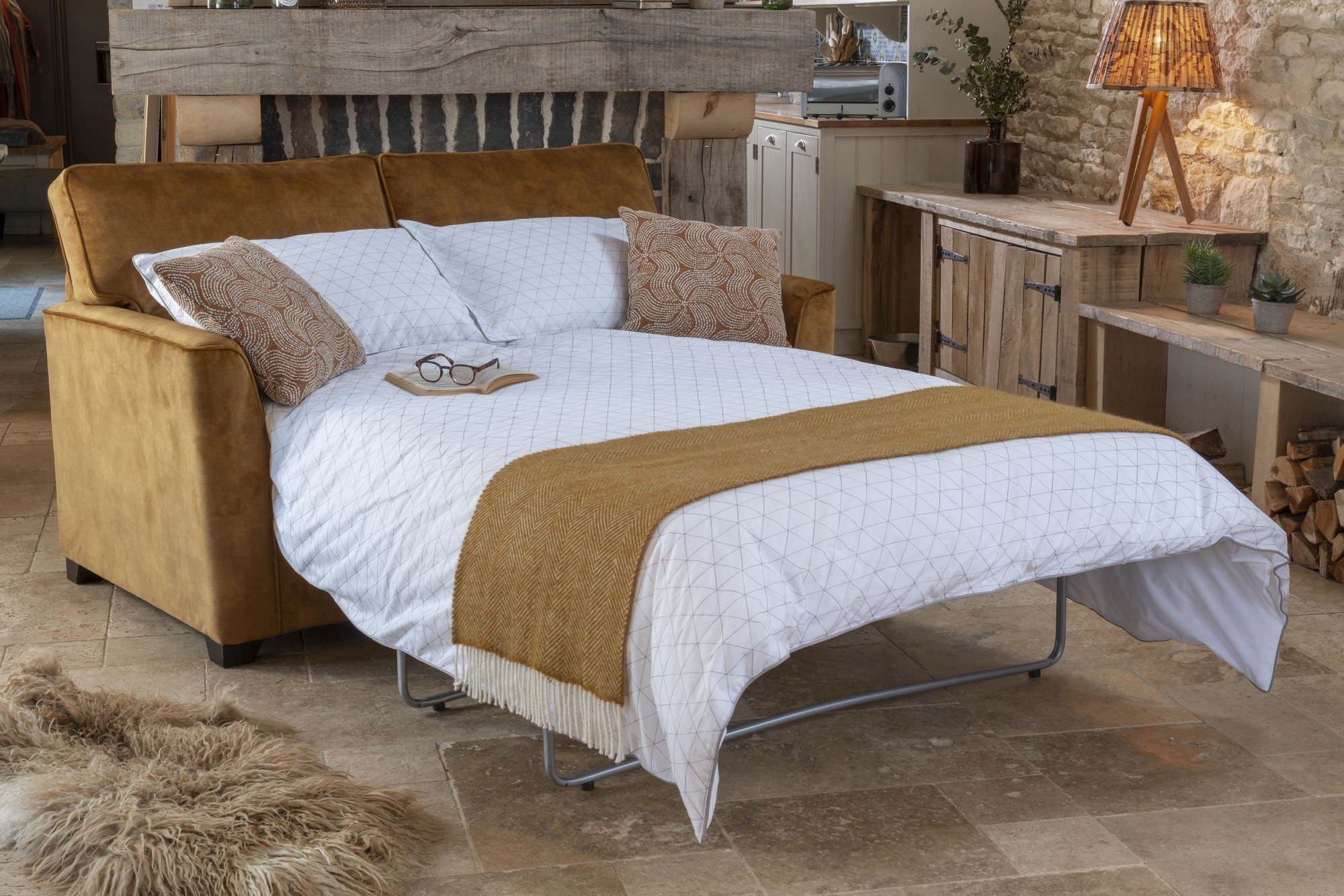 Alstons Upholstery Redruth 2 Seater Sofabed with Regal Mattress Old