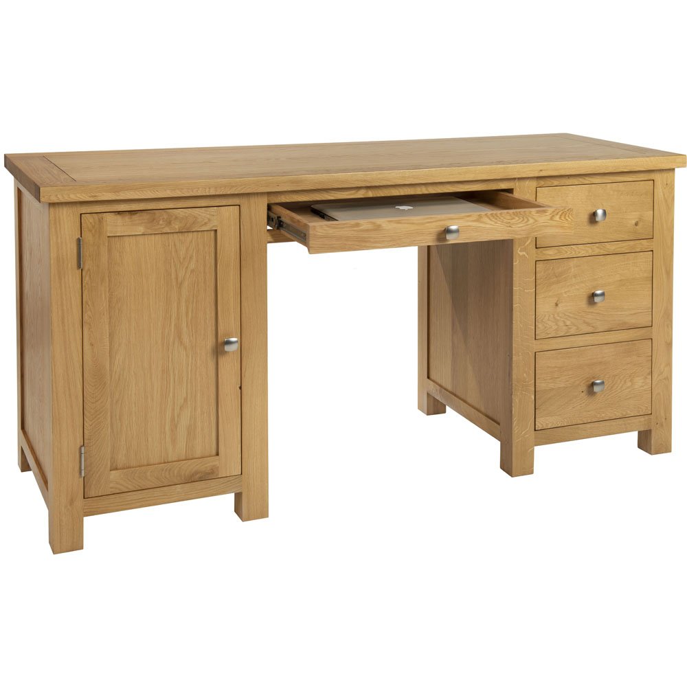 Bristol Bristol Oak Double Pedestal Desk Old Creamery Furniture