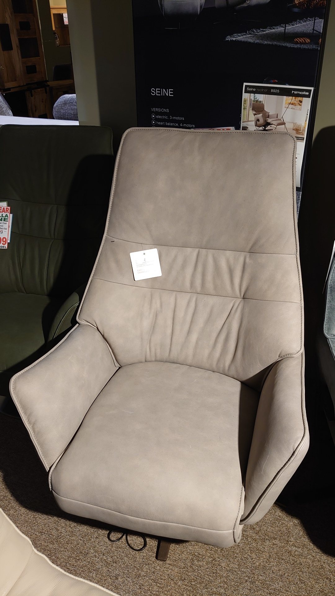 Clearance Himolla Seine Medium Electric Recliner Chair Old Creamery