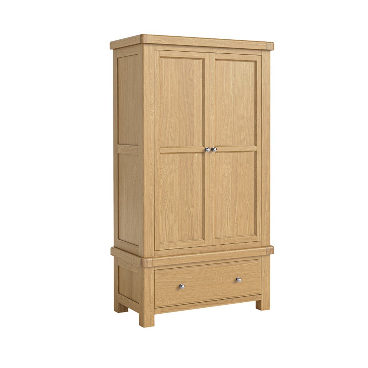 Wellington Oak Gents Wardrobe Old Creamery Furniture