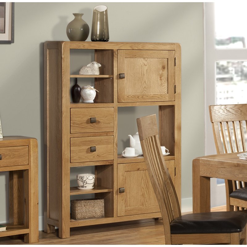 Avon Oak Furniture Avon Oak Large Console 2 Drawer & Shelf