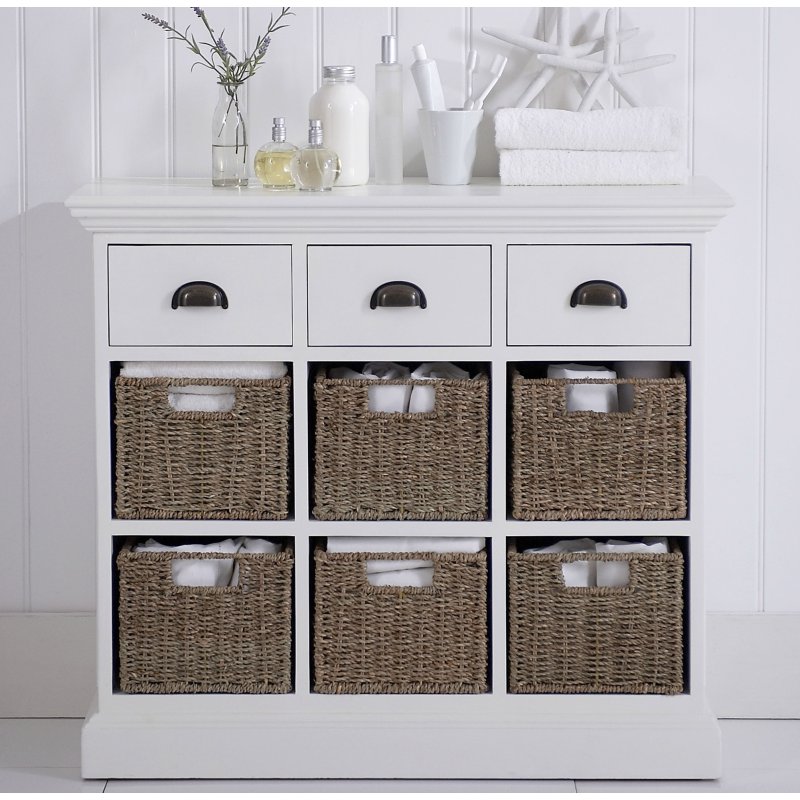 Basket Collection Basket Collection 1 Drawer Over 2 Baskets - 3 Rows High