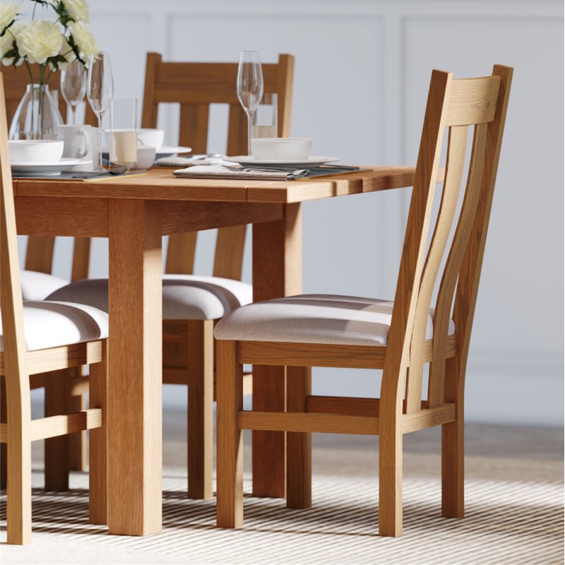 Bristol Bristol Oak extending table & 6 twin slat chairs