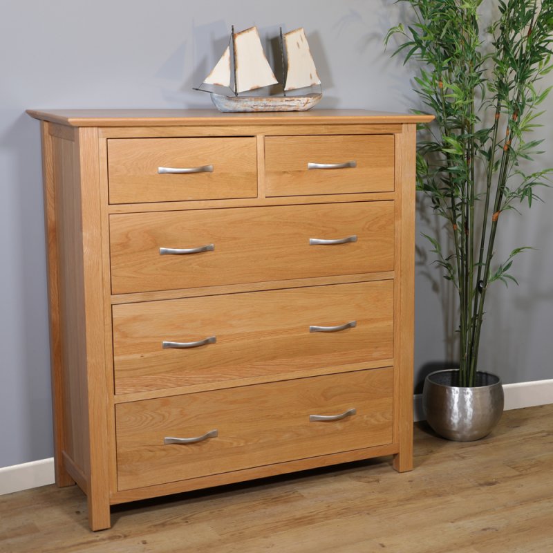 Lisbon Lisbon Oak 3 + 2 Chest of Drawers