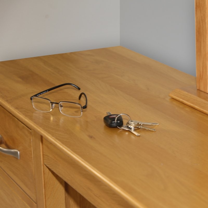 Lisbon Lisbon Oak Double Pedestal Dressing Table