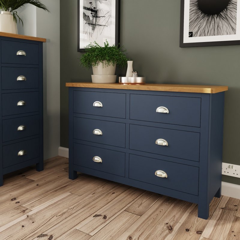 Sigma Sigma Blue 6 Drawer chest