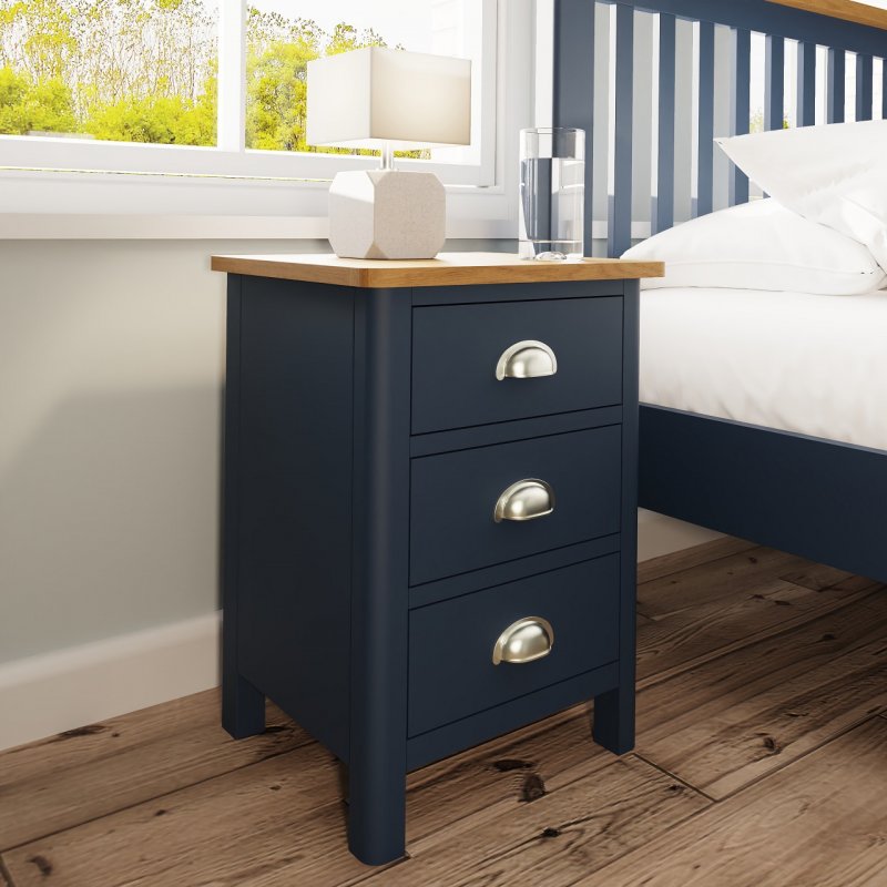 Sigma Sigma Blue 3 Drawer Bedside