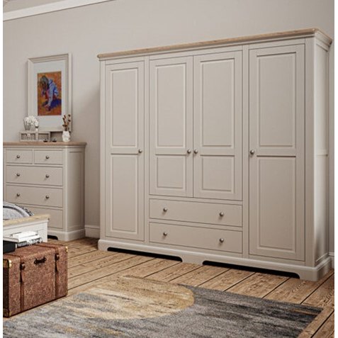 Lugano Painted Bedroom Lugano All Hanging Double Wardrobe