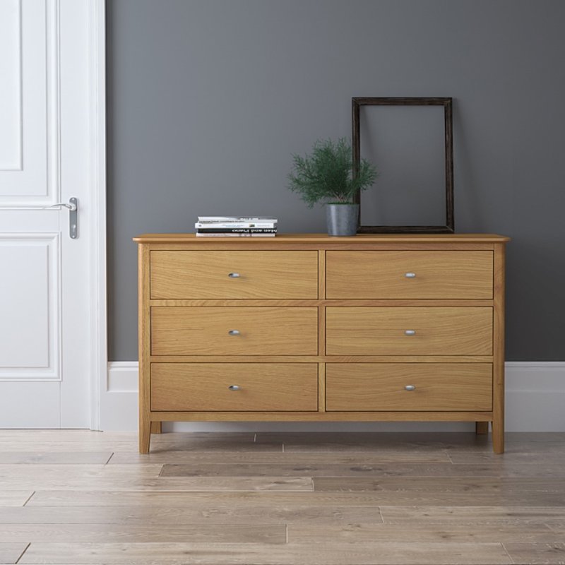 Dorset Oak 5 Drawer Tallboy