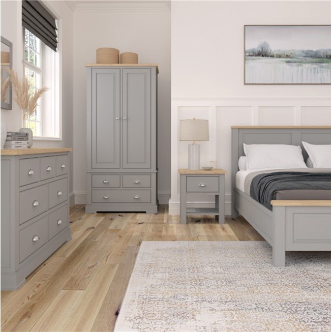 Olive Painted Gents Double Wardrobe