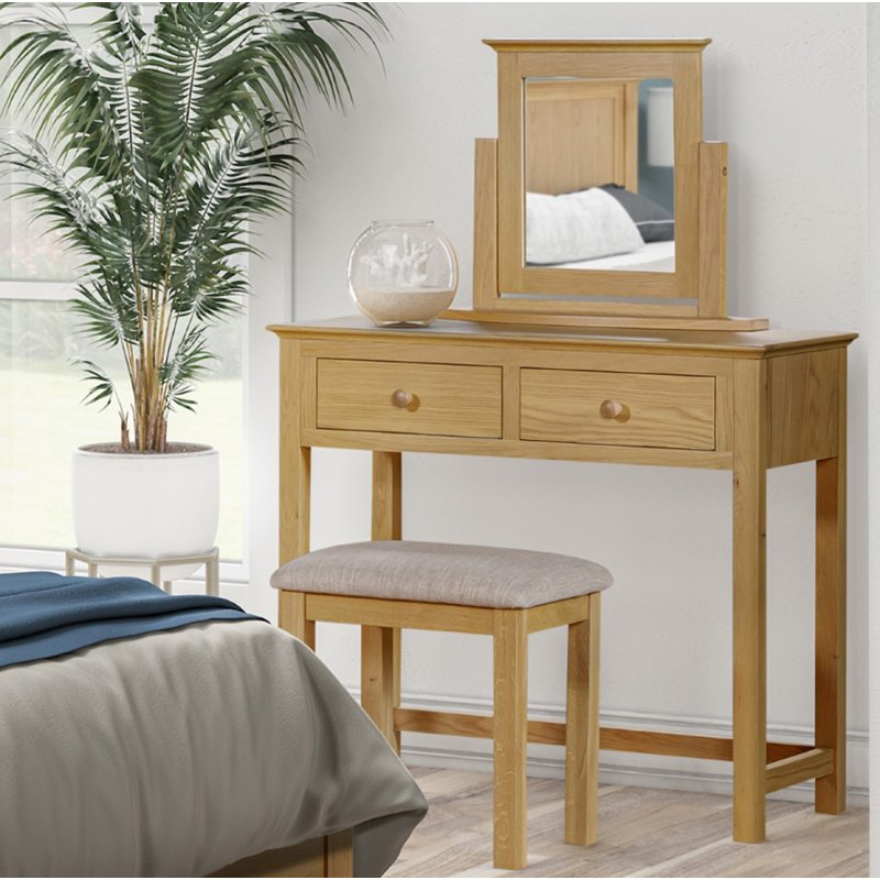 Portland Oak 3 Drawer Bedside