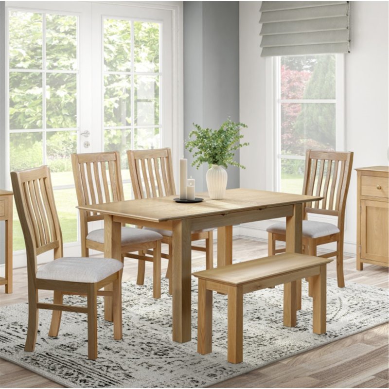 Portland Oak 120-155cm Extending Dining Table