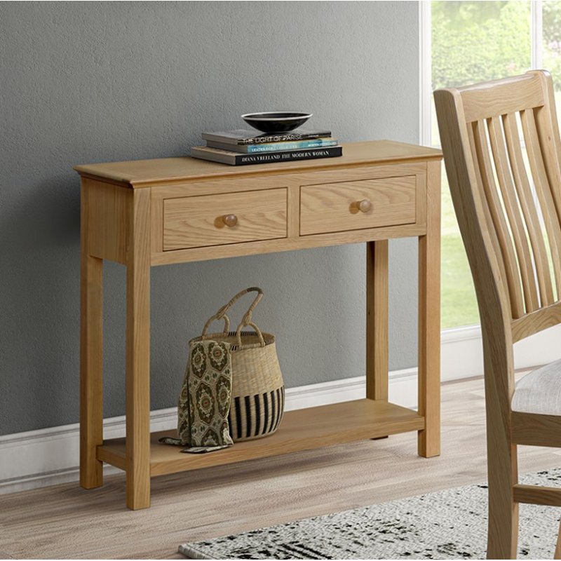 Portland Oak Slatted Chair with Fabric Seat