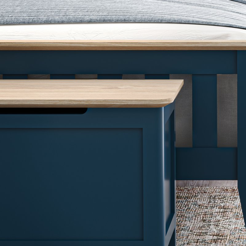 Oxford Oxford Painted 4'6 Slatted Bed (Blue)