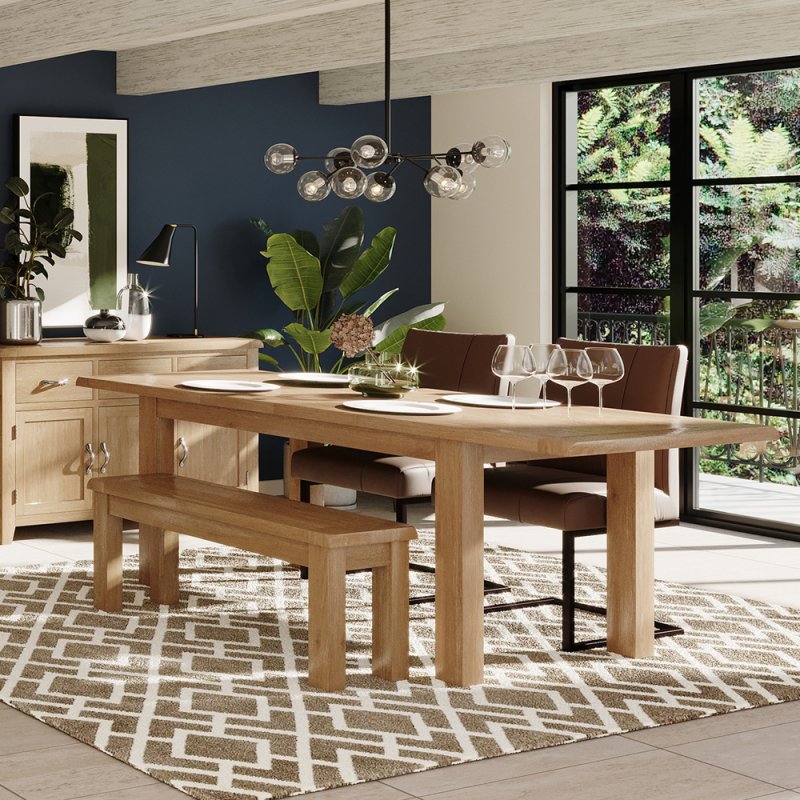 Milford Oak Coffee Table with 2 Drawers