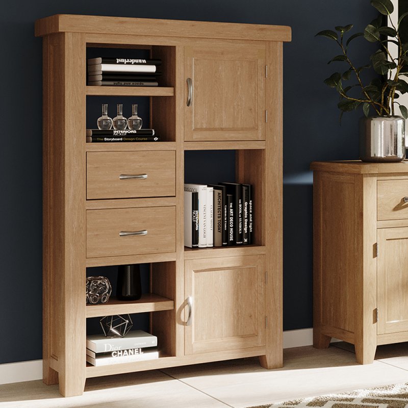 Milford Oak Coffee Table with 2 Drawers