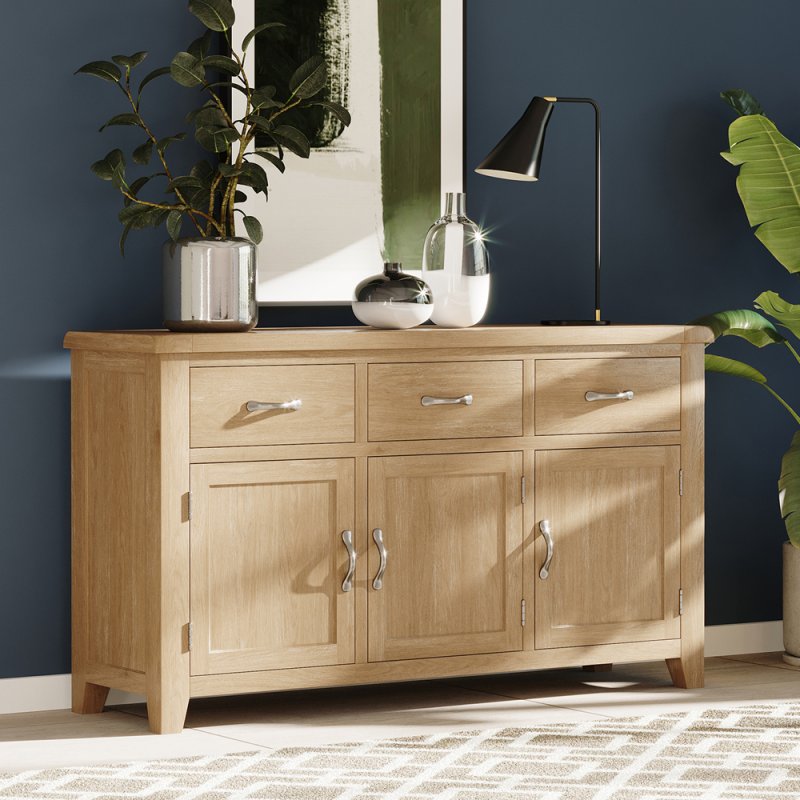 Milford Oak Small 1 Drawer Console