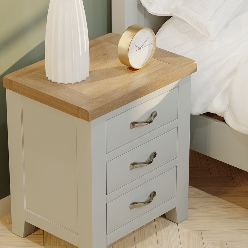 Milford Painted 3 Drawer Bedside
