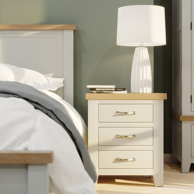 Milford Furniture Collection Milford Painted Compact 3 Drawer Bedside