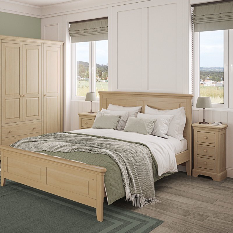 Lugano Oak Bedroom Collection Lugano Oak Triple Wardrobe