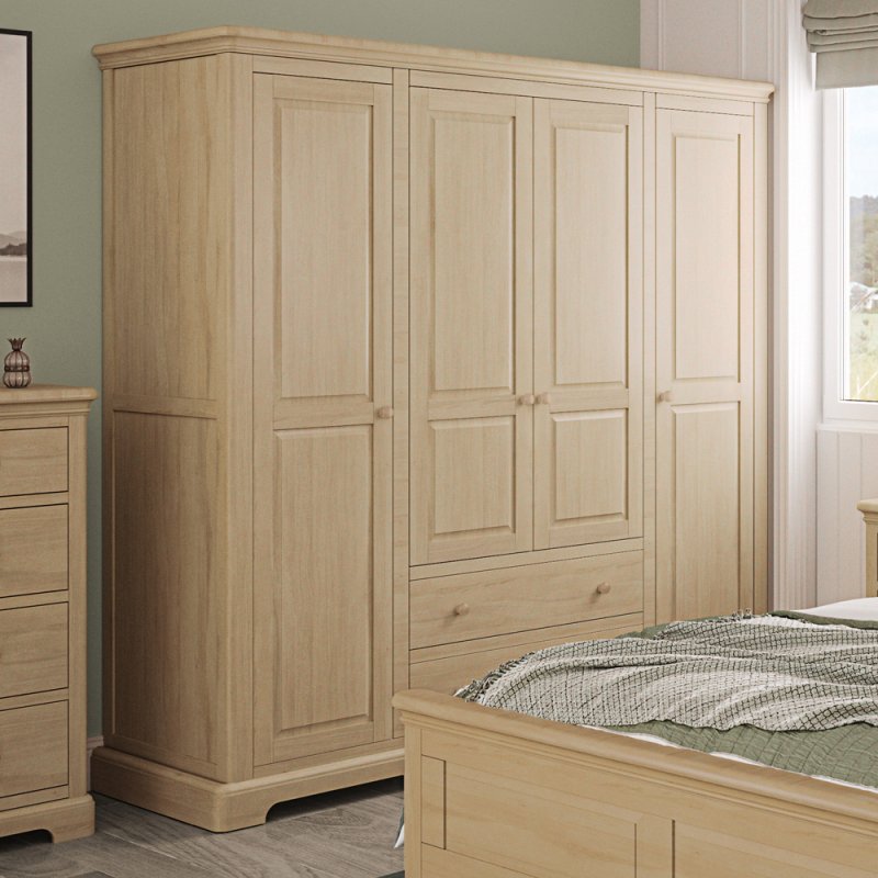 Lugano Oak Bedroom Collection Lugano Oak Triple Wardrobe