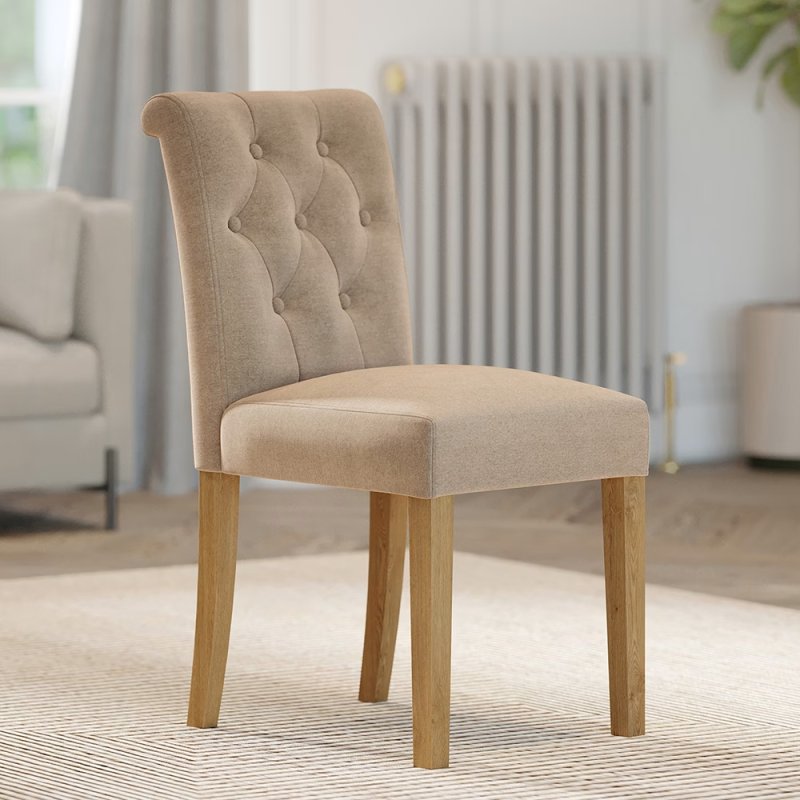 Bristol Bristol Oak Scroll Back Dining Chair