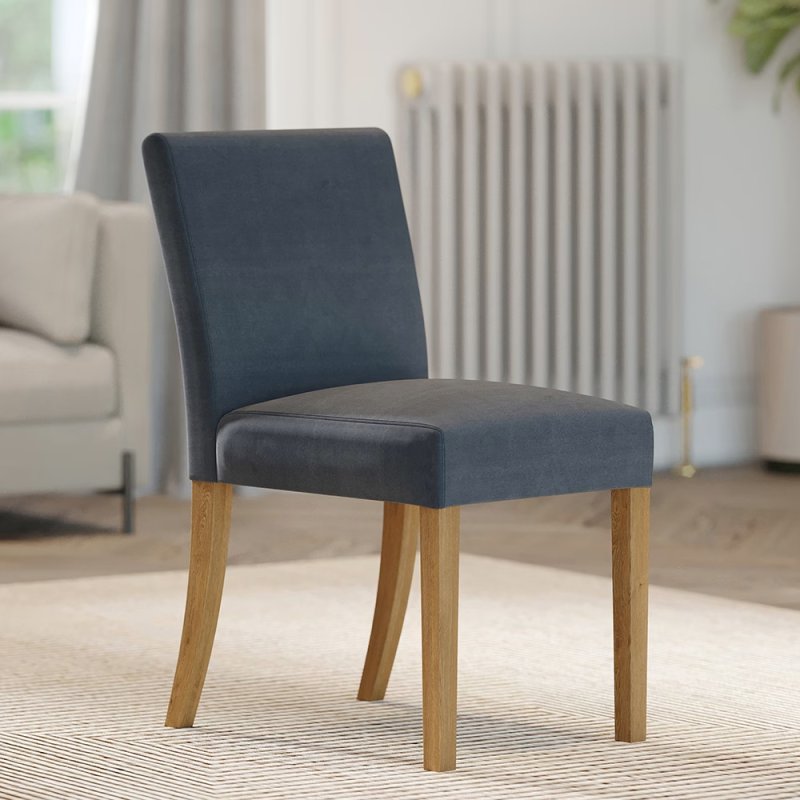 Bristol Bristol Oak 120-153cm Extending Table with 4 Low Back Chairs (Slate)