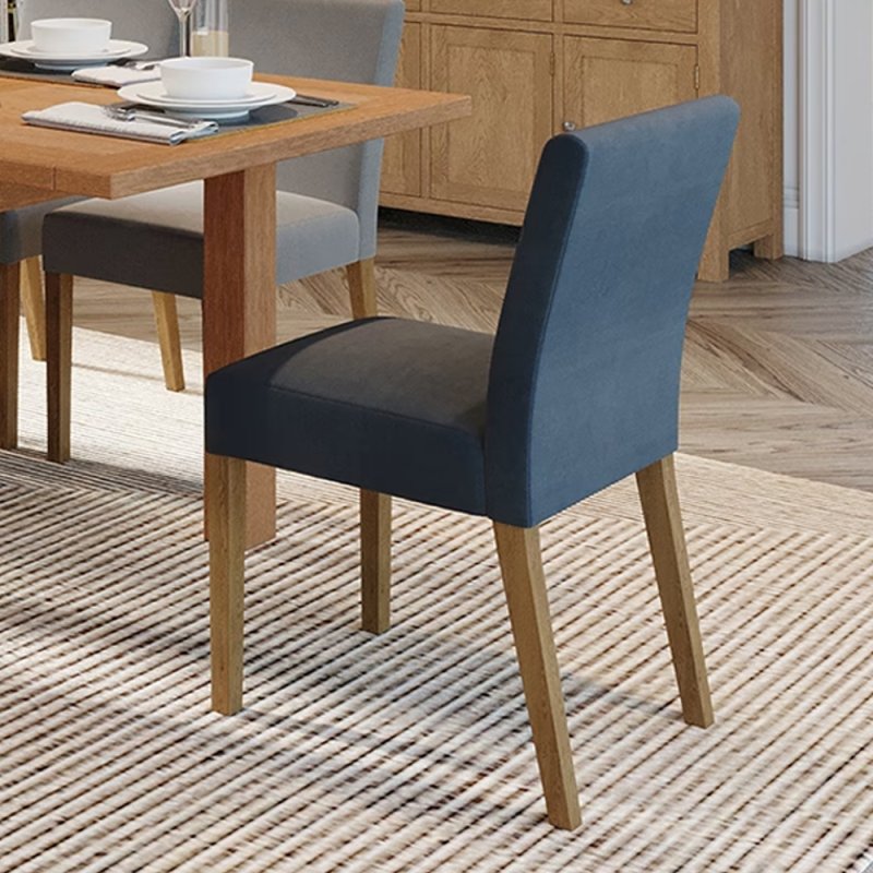 Bristol Bristol Oak 120-153cm Extending Table with 4 Low Back Chairs (Slate)