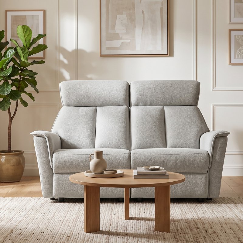 G Plan Furniture G Plan Kelson Fixed 2 Seater Sofa - Leather with Heated seats