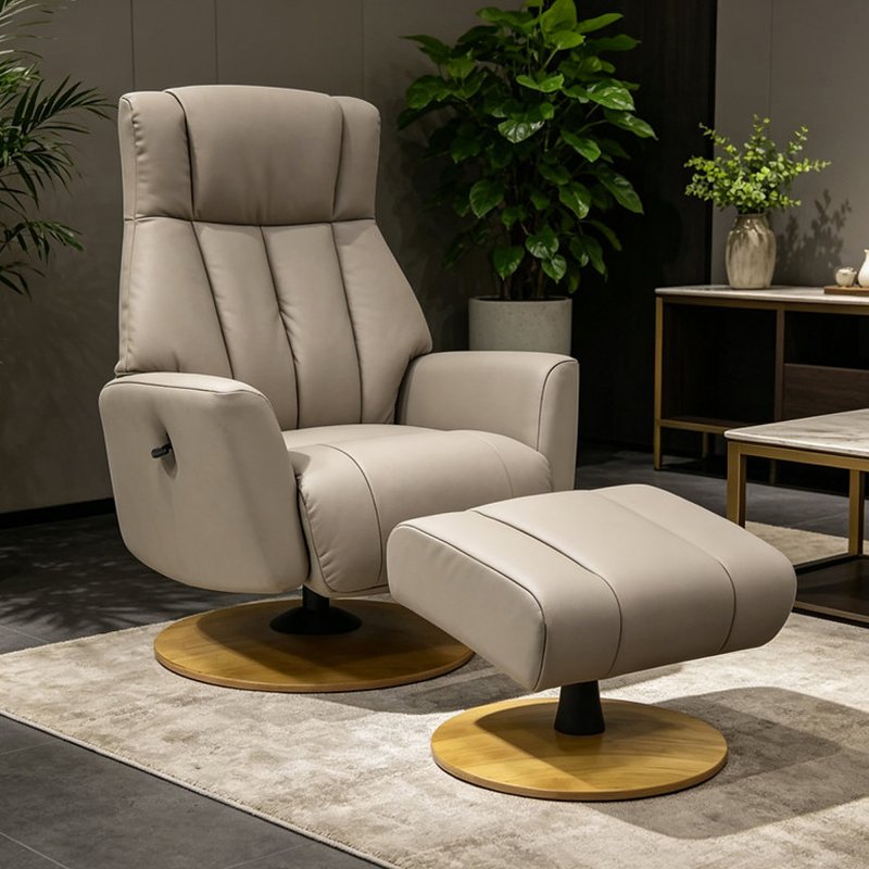 Old Creamery Specials Sorrento Swivel Recliner Chair - Camel