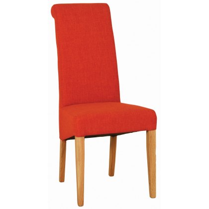 Dark Orange Fabric Chair