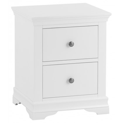 Limoges White Large Bedside Cabinet