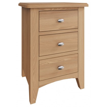 Omega Natural 3 Drawer Bedside