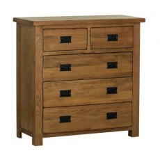 Riad Rustic Oak 2 + 3 Chest of Drawers