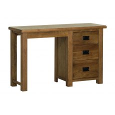 Riad Rustic Oak Single Pedestal Dressing Table