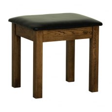 Riad Rustic Oak Dressing Table Stool