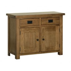 Riad Rustic Oak Small 2 Drawer 2 Door Sideboard