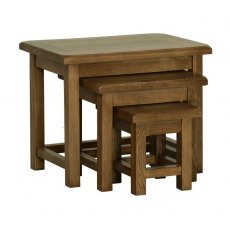 Riad Rustic Oak Small Nest of Tables